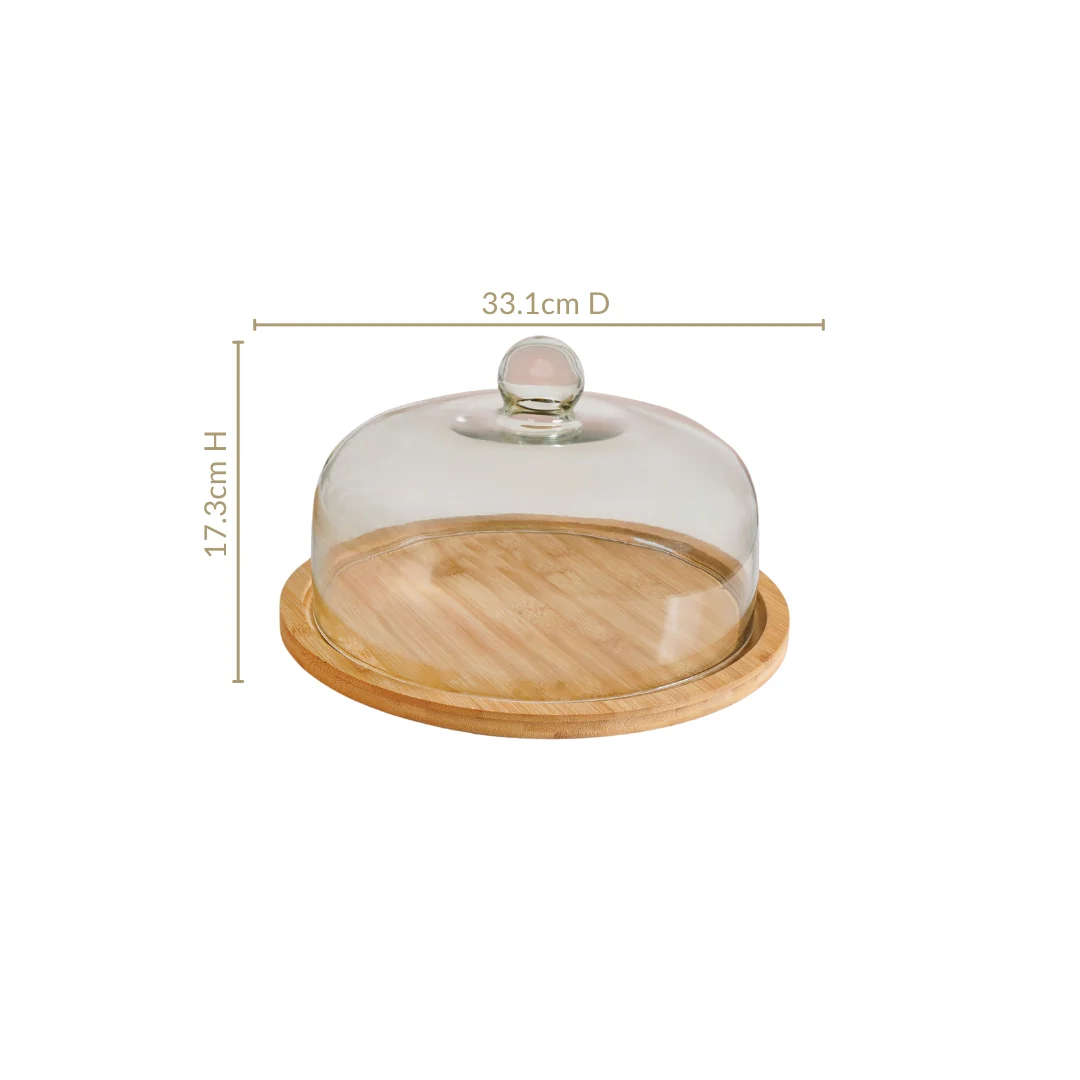 Cake Stand With Glass Cloche 11 Inch - Image 4