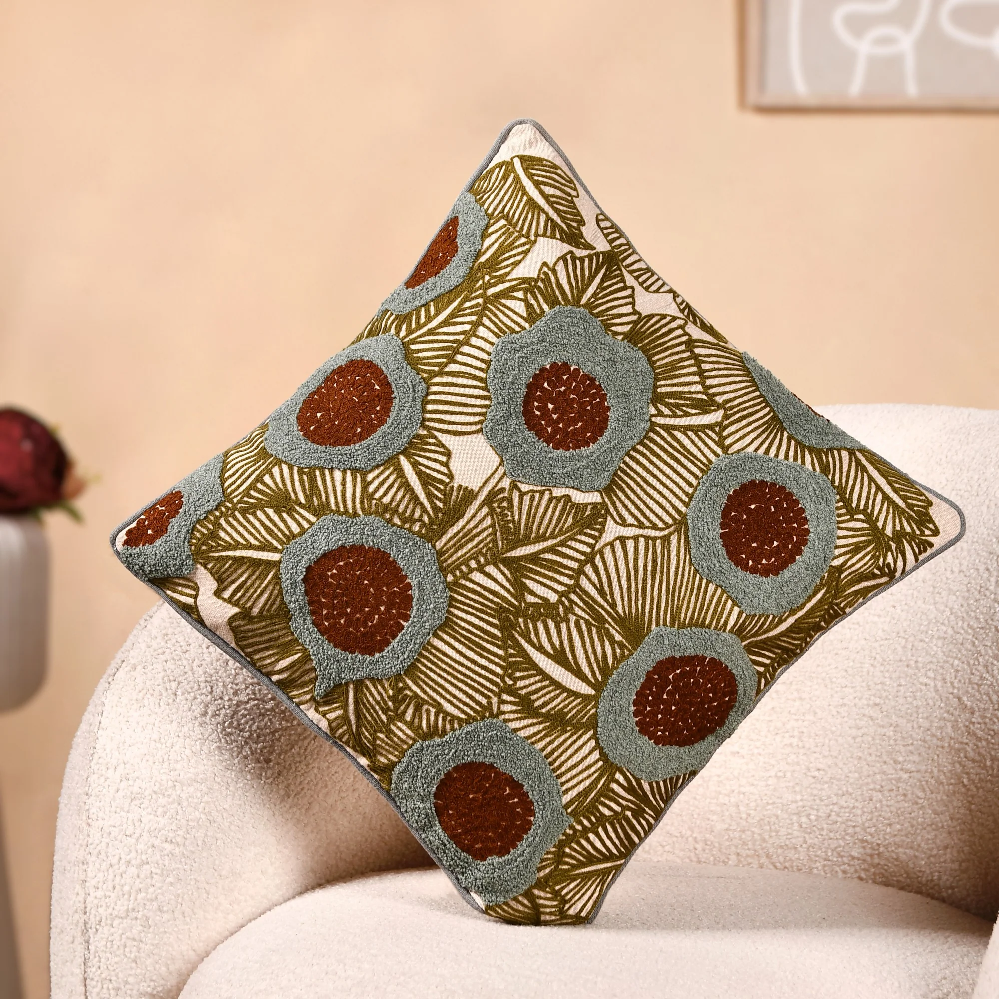 Call Of Nature Embroidered Cushion Cover 40x40cm - Image 2