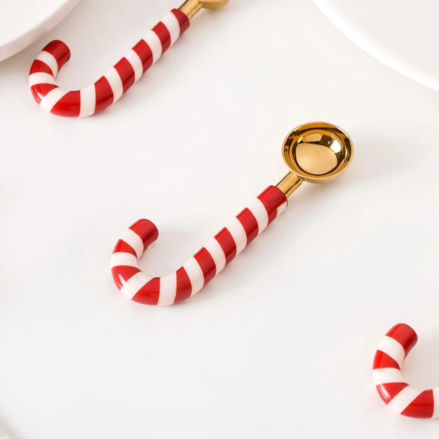 Candy Cane Measuring Spoon Set Of 4 Red White - Image 3