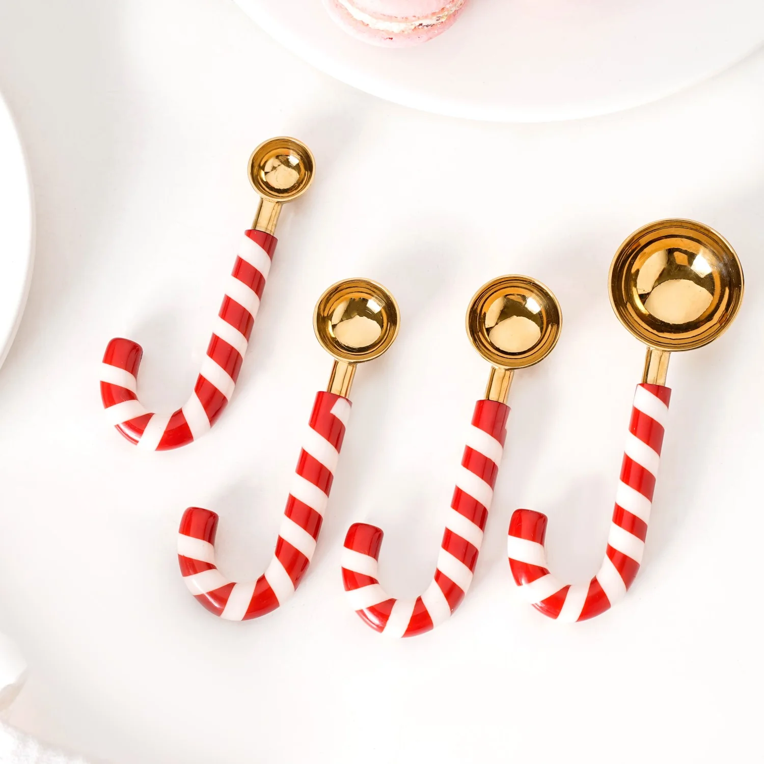 Candy Cane Measuring Spoon Set Of 4 Red White - Image 9