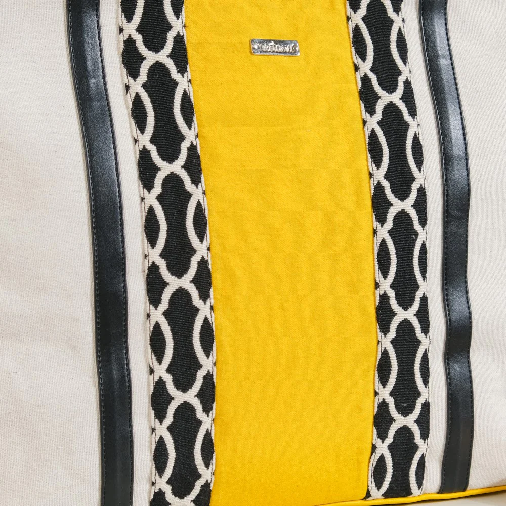 Canvas Cotton Tote Bag Yellow Large 17 X 12 Inch - Image 10