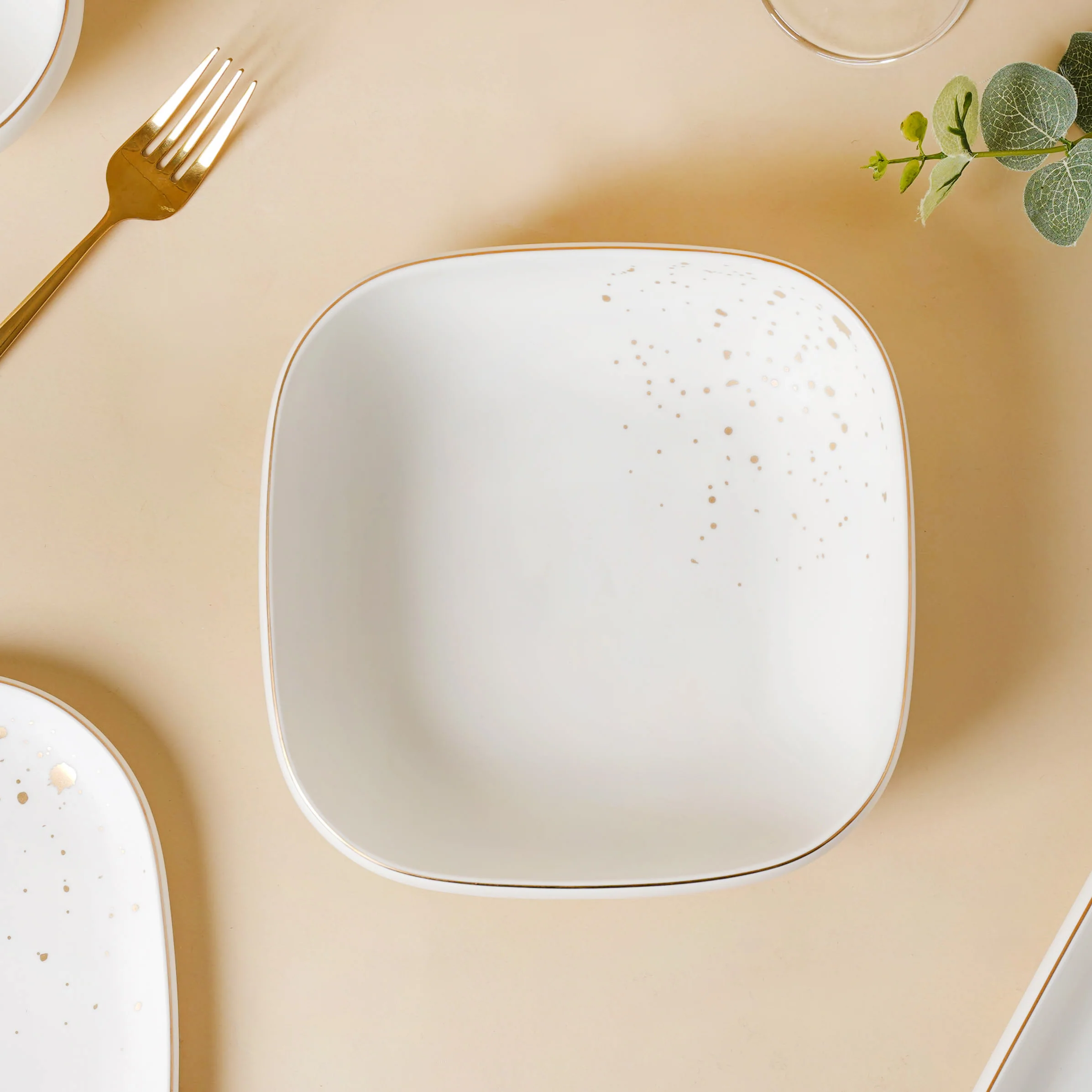 Cara White Square Serving Bowl - Image 2