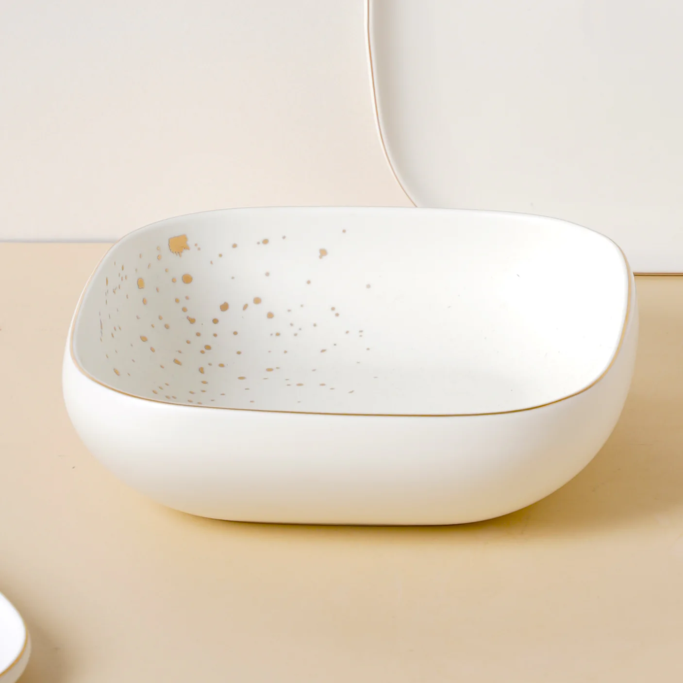 Cara White Square Serving Bowl - Image 3