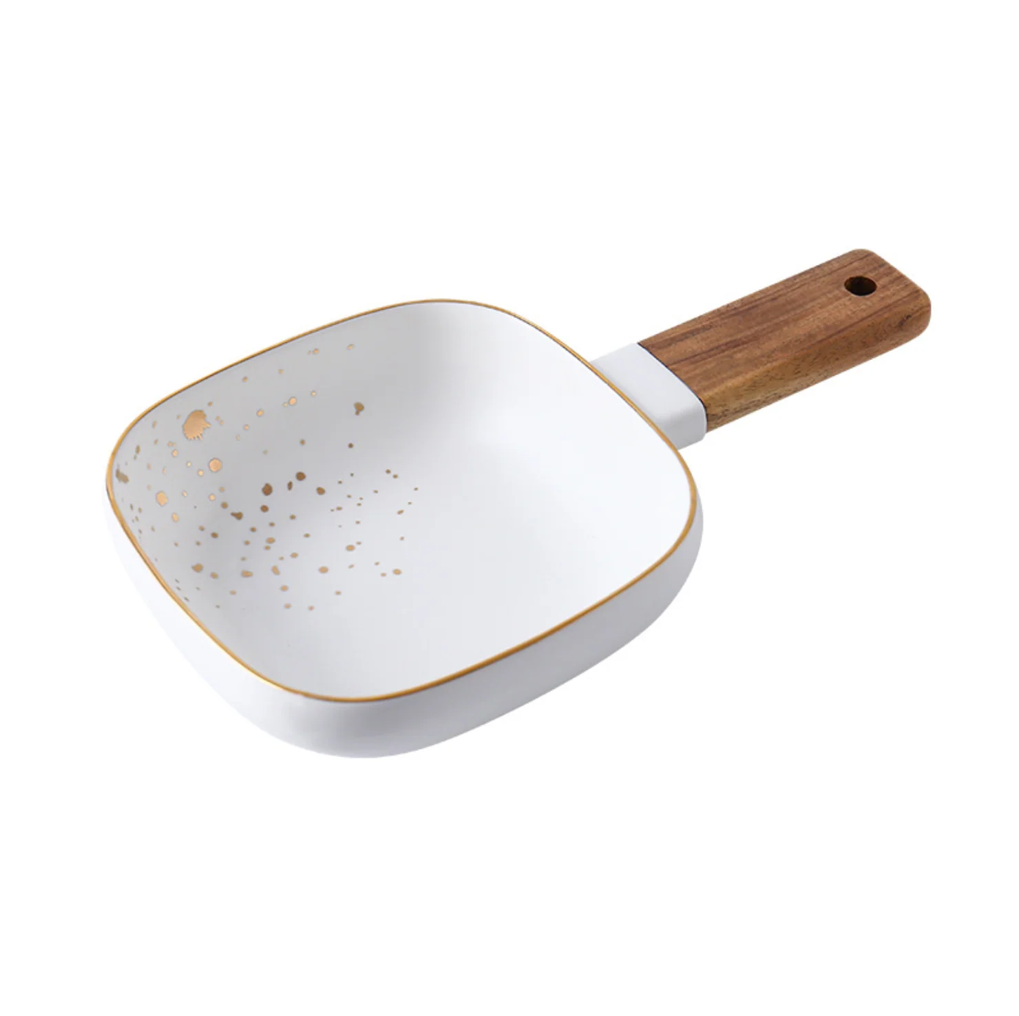 CARA bowl with wooden handle - classic white - Image 2