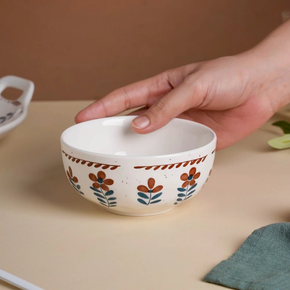 Carmella Floral Ceramic Dessert Bowl 250 ml - Image 2