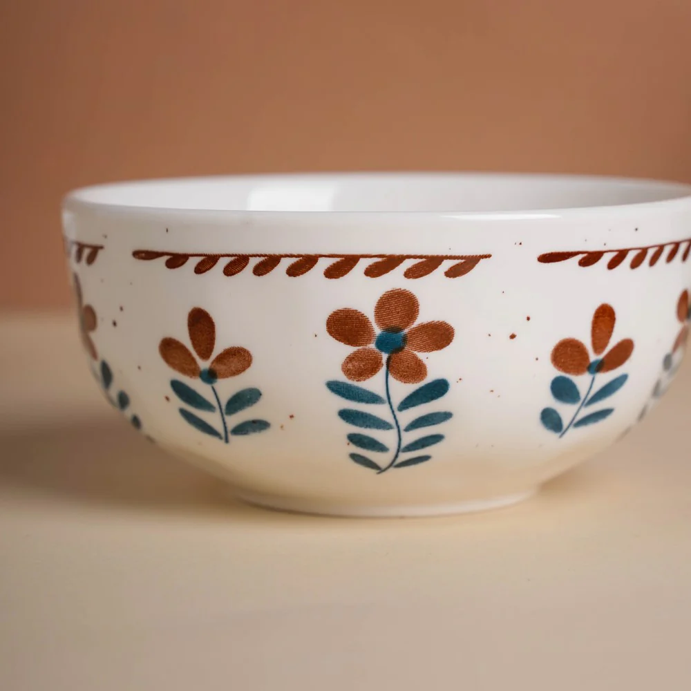 Carmella Floral Ceramic Dessert Bowl 250 ml - Image 5