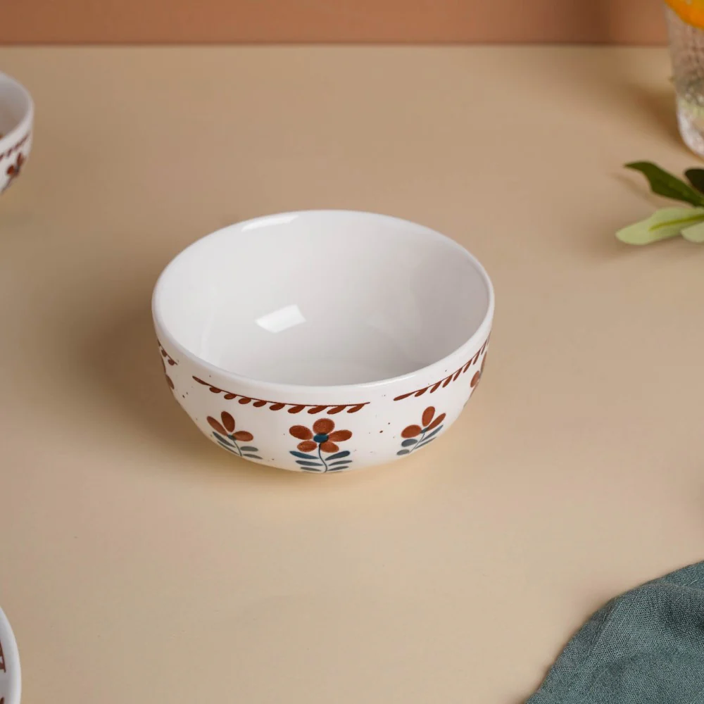 Carmella Floral Ceramic Dessert Bowl 250 ml - Image 6