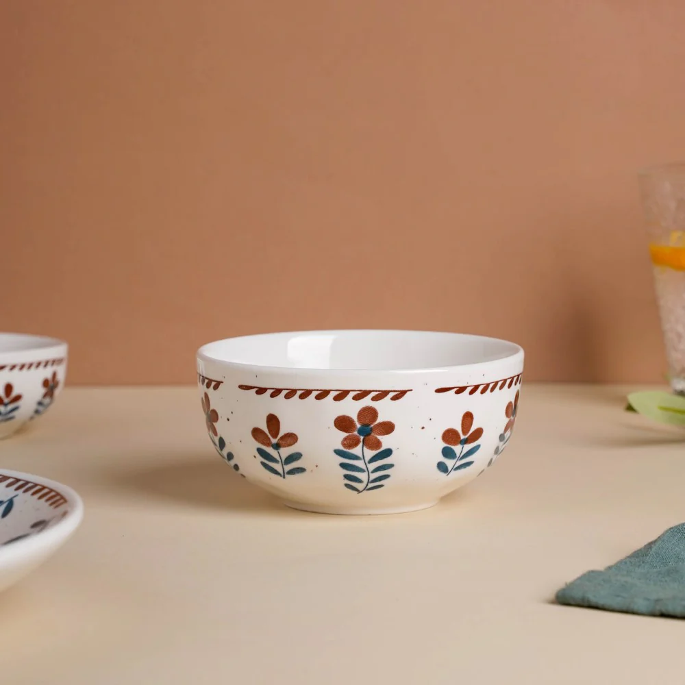 Carmella Floral Ceramic Dessert Bowl 250 ml - Image 7