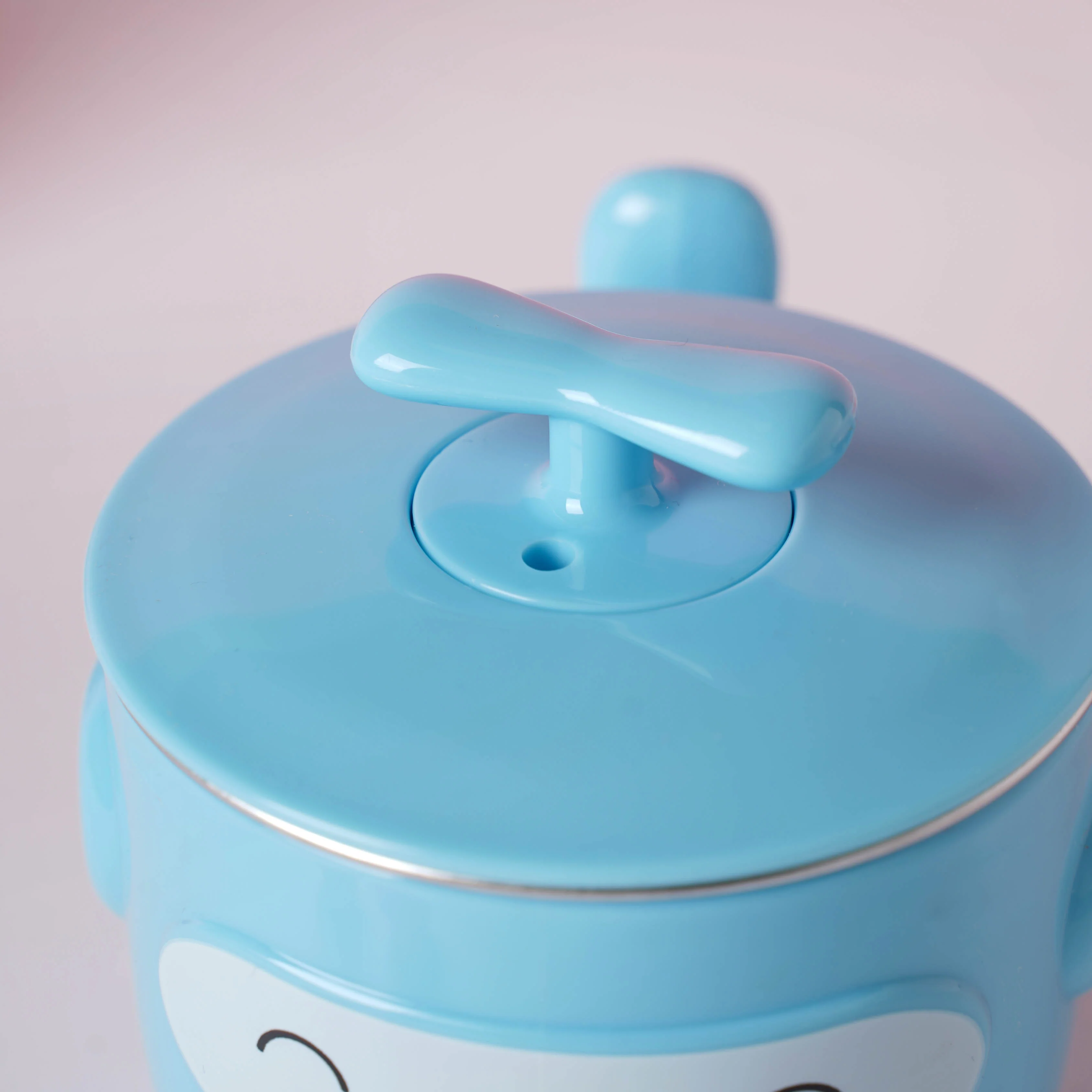 Cartoon Double Wall Stainless Steel Baby Bowl Blue 200 ml - Image 8