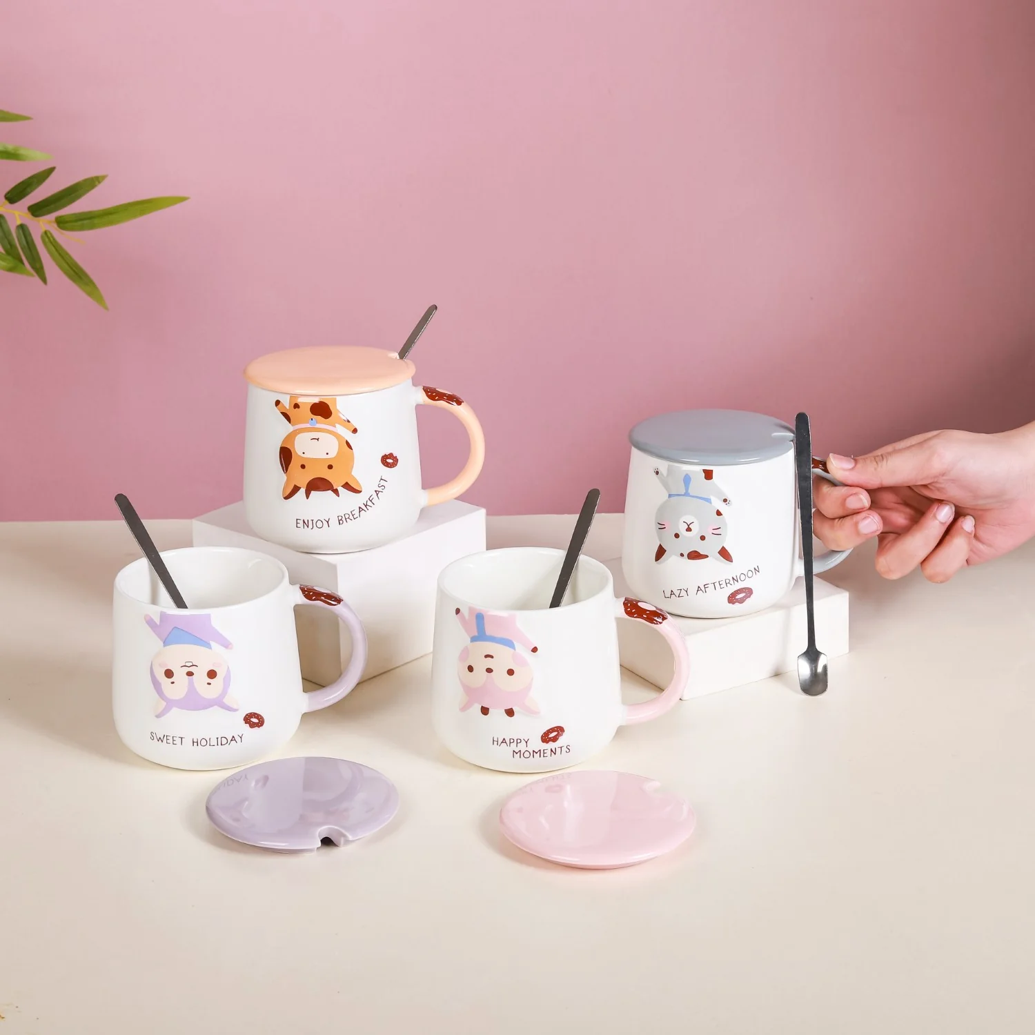 Cartoon Mug With Lid - Image 2