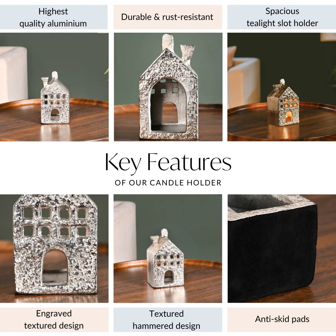 Casa Glow Tealight Holder In Silver - Image 5