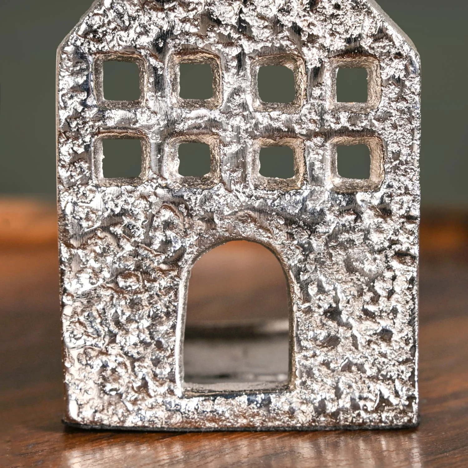 Casa Glow Tealight Holder In Silver - Image 6