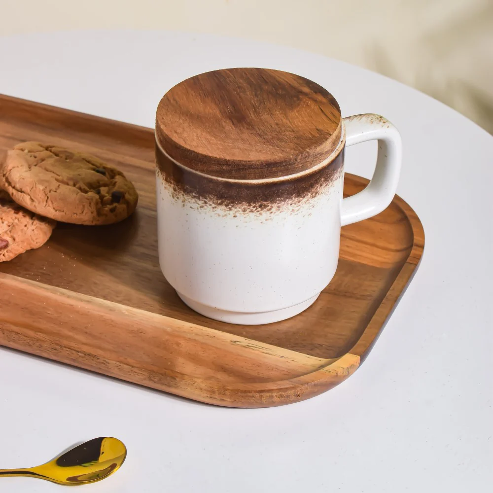 Cavern Clay Mug With Lid White 250 ml - Image 5