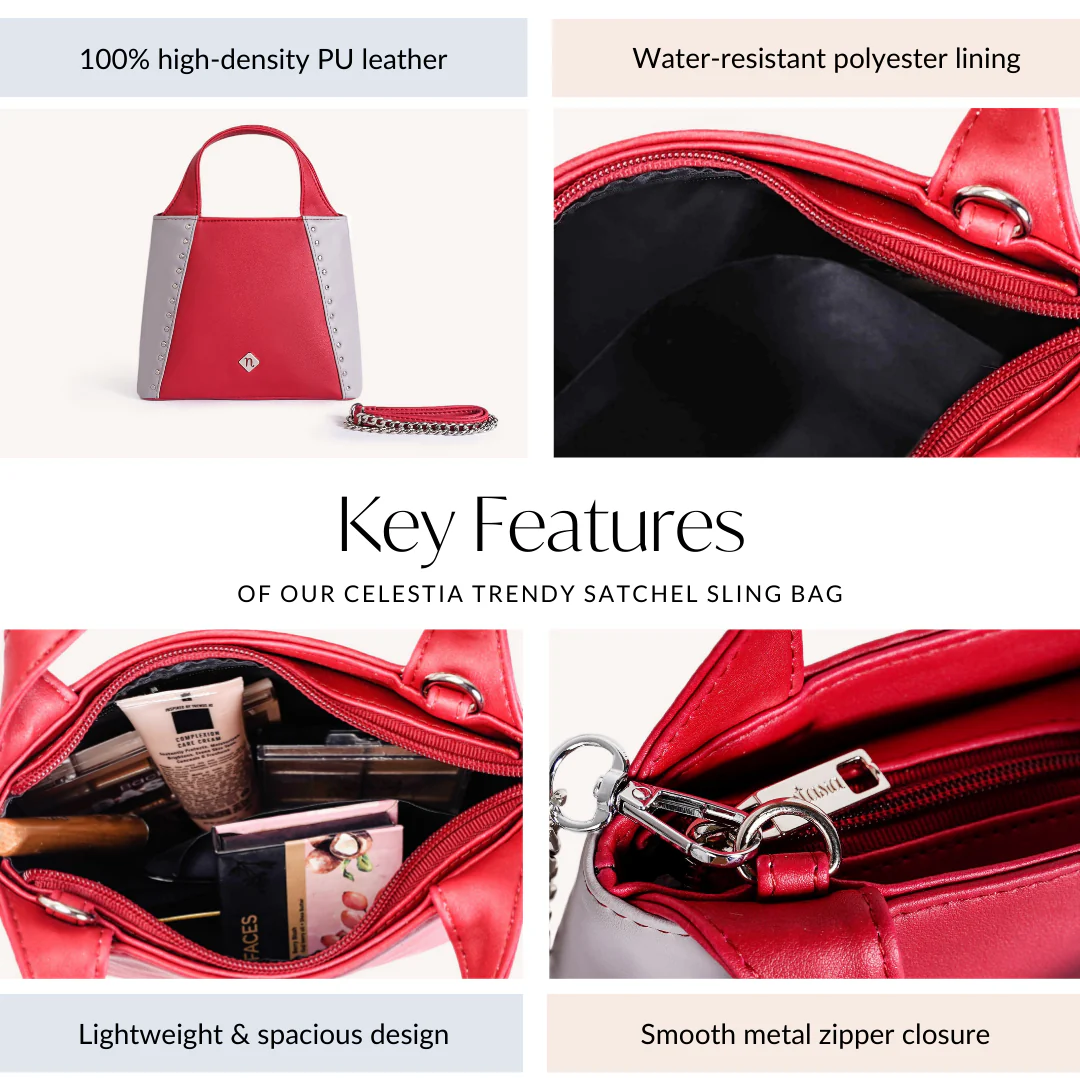 Celestia Trendy Satchel Sling Bag - Image 5