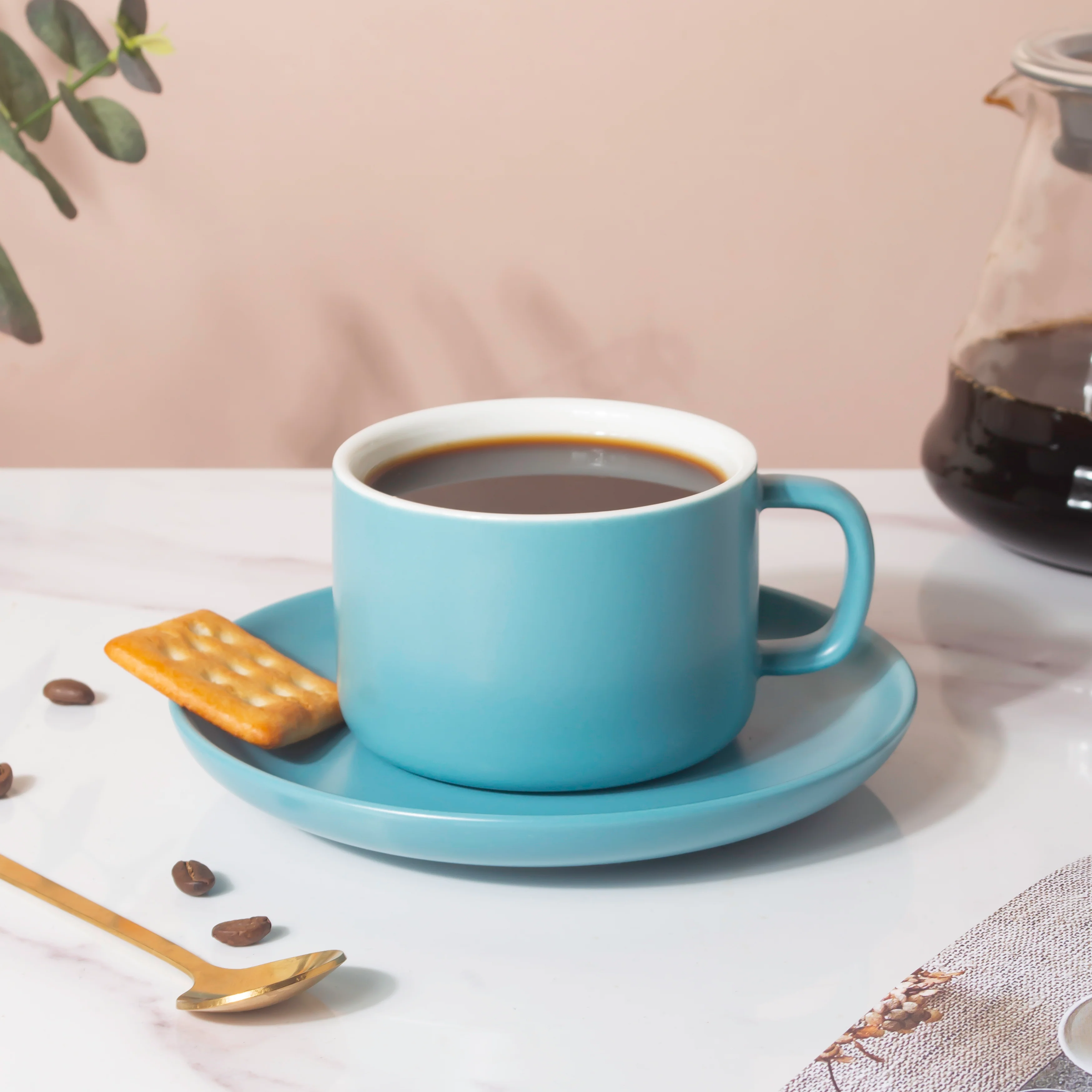 Celestial Blue Teacup And Saucer - Image 4