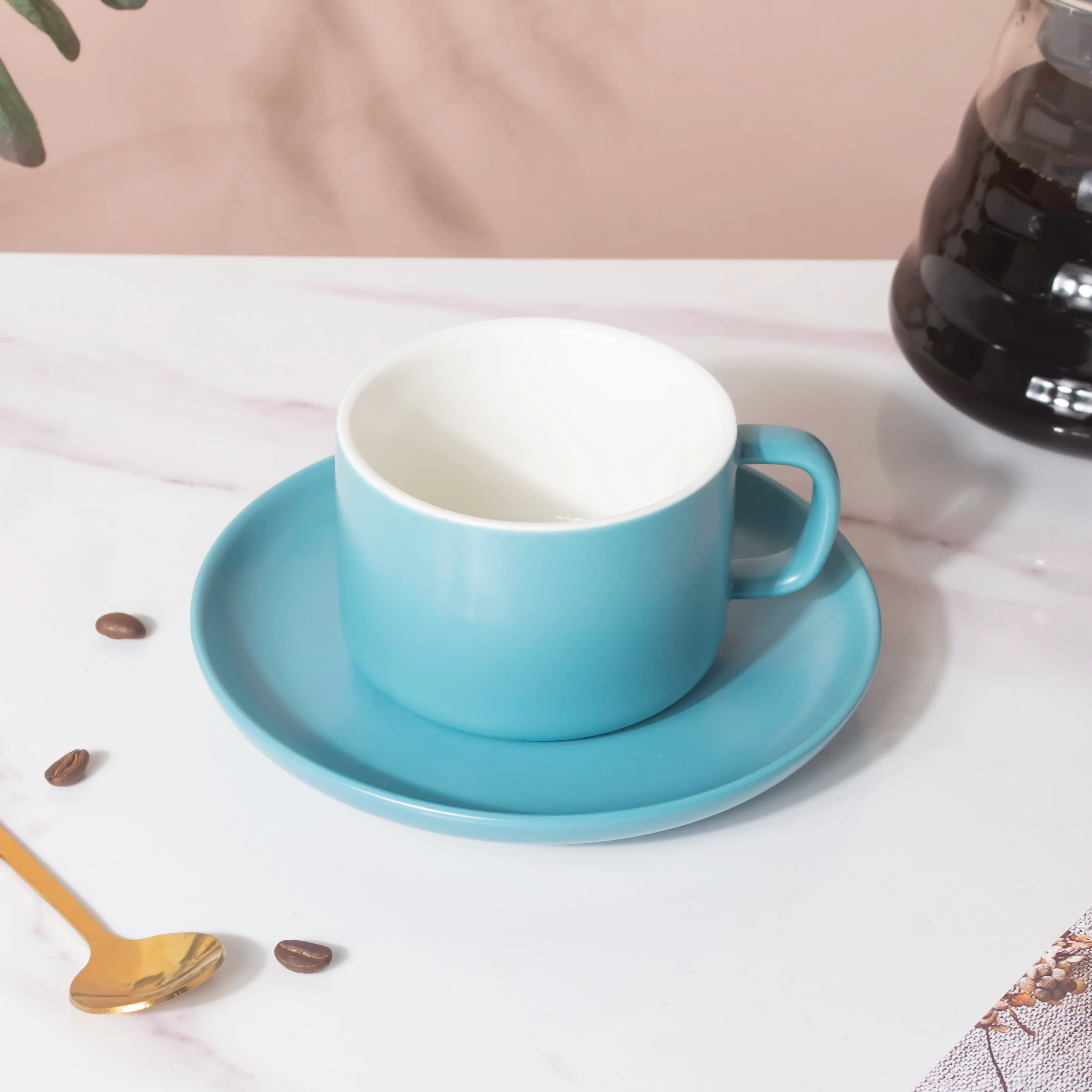 Celestial Blue Teacup And Saucer - Image 6
