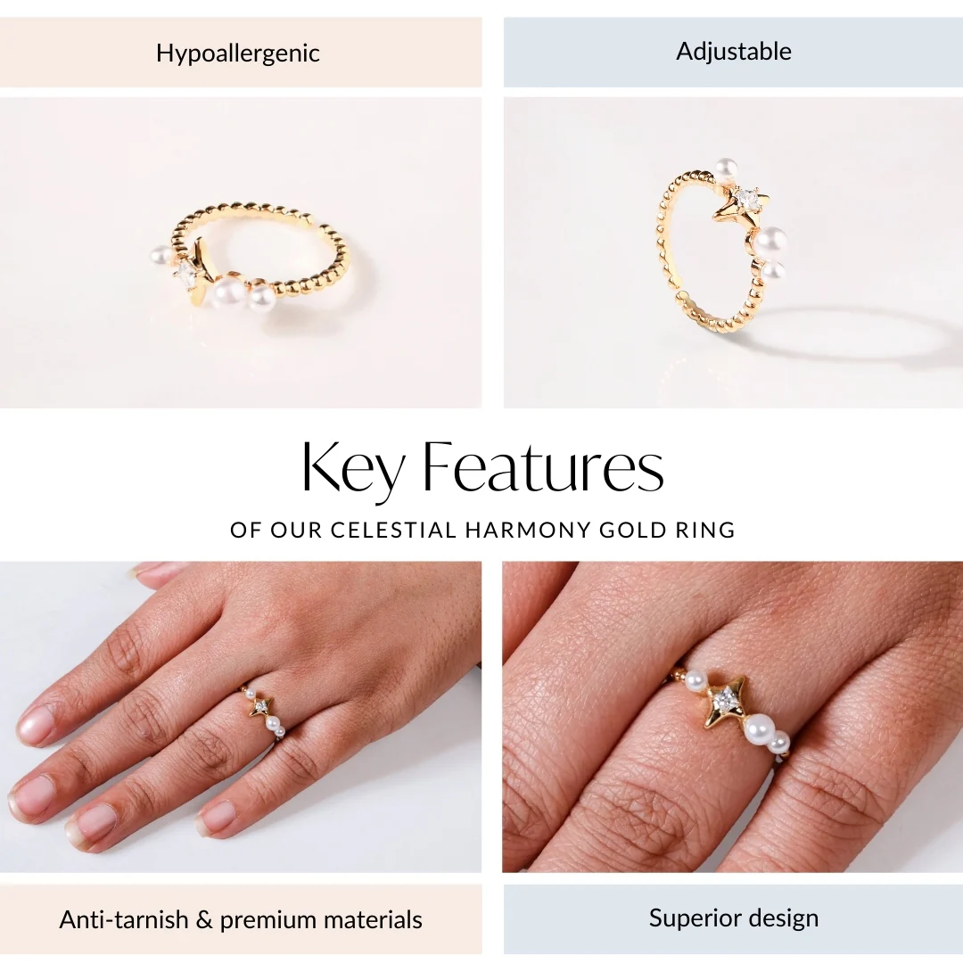 Celestial Harmony Gold Ring - Image 4