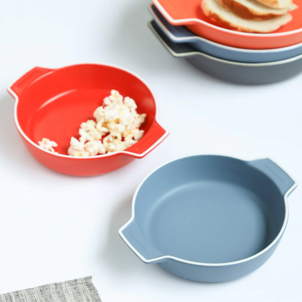 Ceramic Baking Pot Blue Small 400ml - Image 4