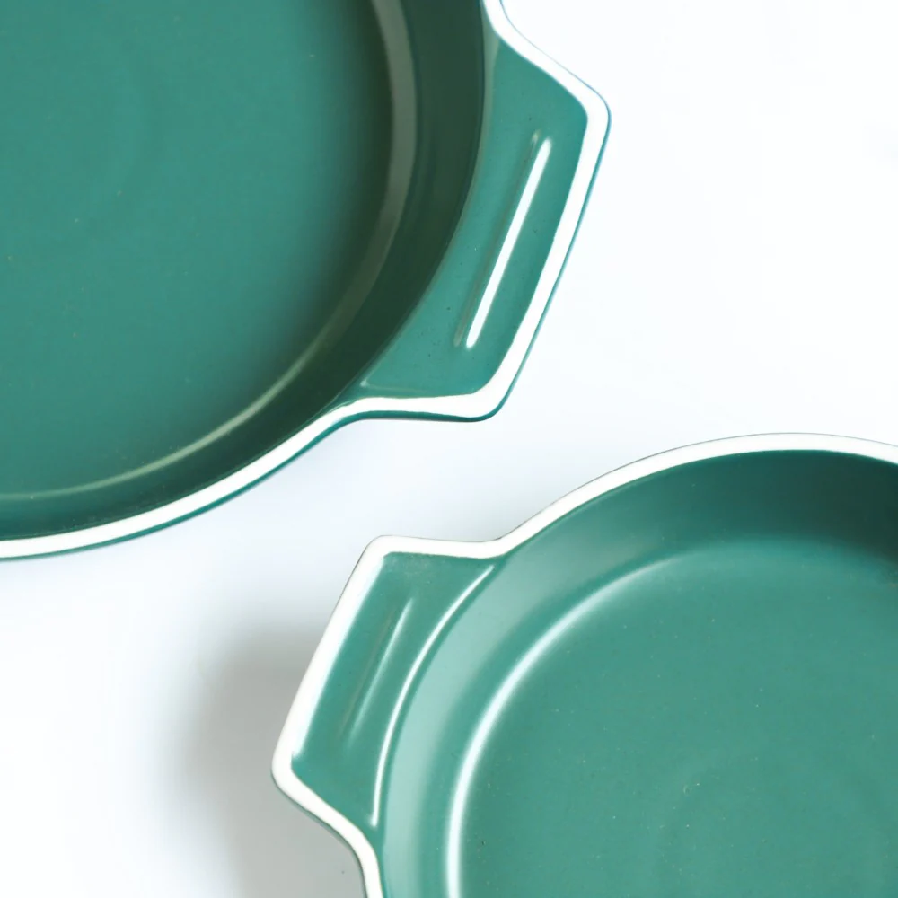 Ceramic Baking Pot Green Large 700ml - Image 4