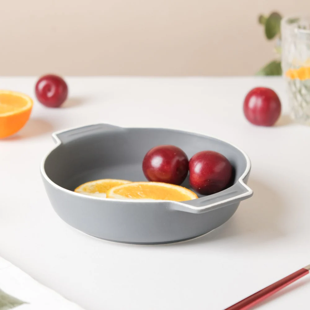 Ceramic Baking Pot Grey Small 400ml - Image 3