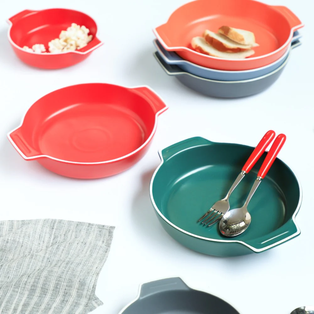 Ceramic Baking Pot Red Large 700ml - Image 3