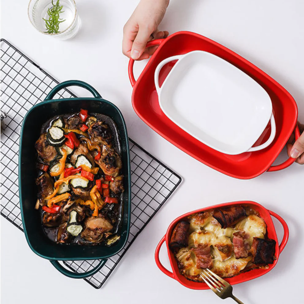 Ceramic Baking Tray With Handles - Image 4
