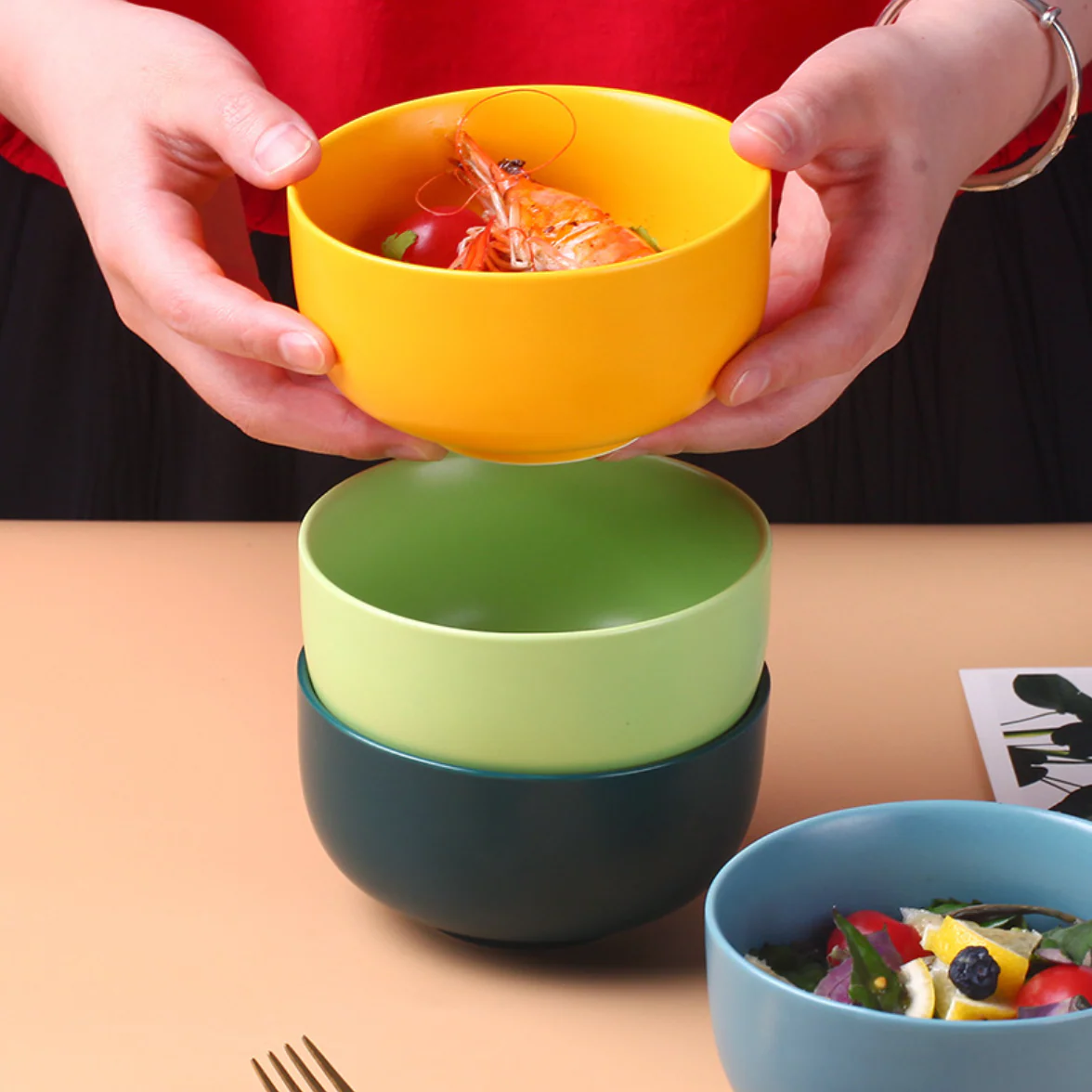 Ceramic Bowl For Chips Set of 2 - Image 15