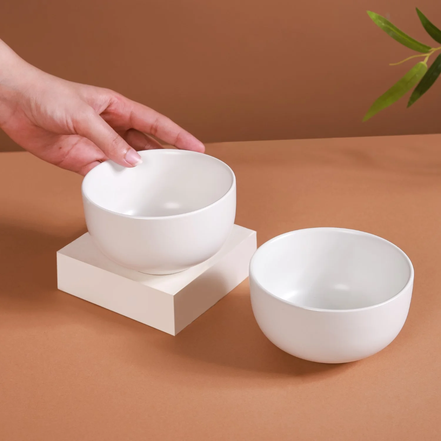 Ceramic Bowl For Chips Set of 2 - Image 2