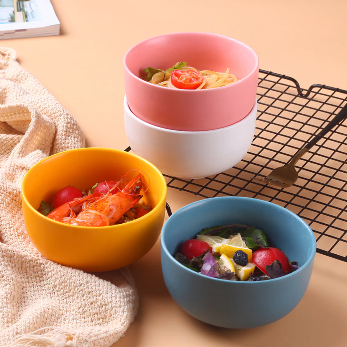 Ceramic Bowl For Chips Set of 2 - Image 8