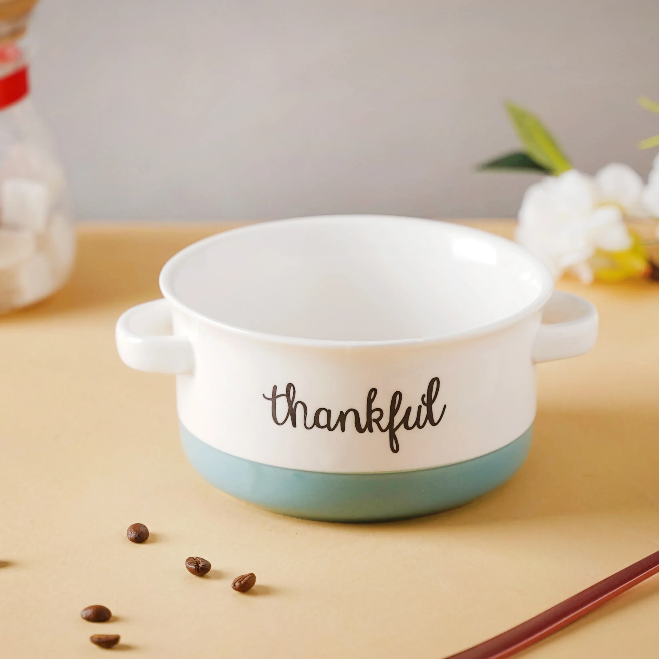Ceramic Bowl With Handle - Image 2