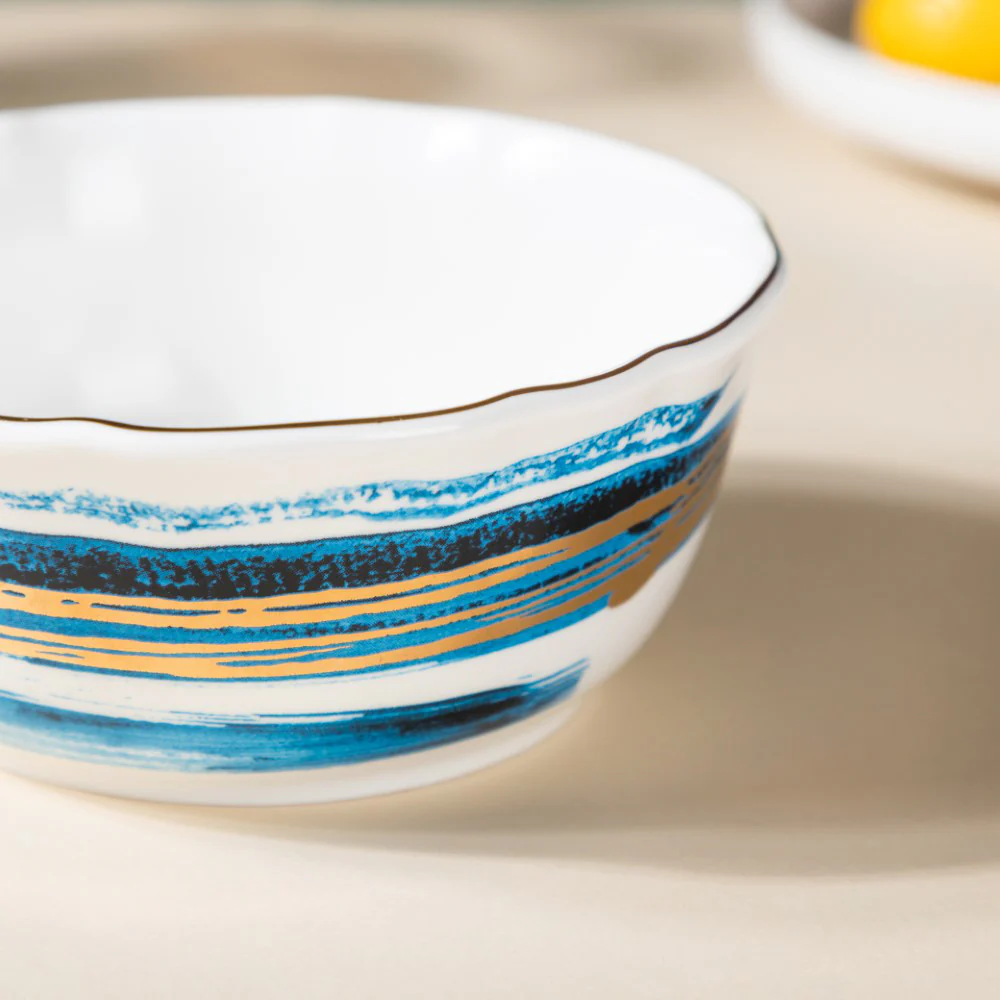 Ceramic Bowl With Wavy Rim 300 ml - Image 11