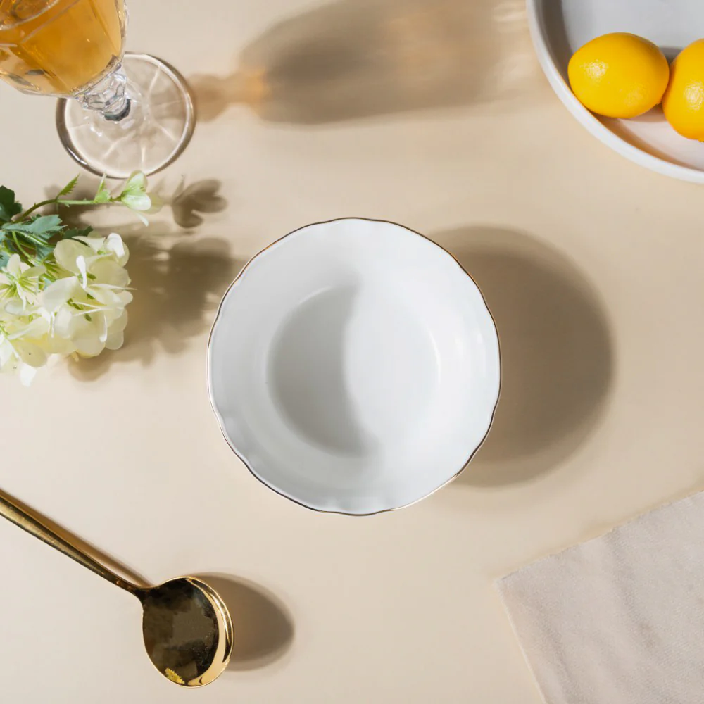 Ceramic Bowl With Wavy Rim 300 ml - Image 6