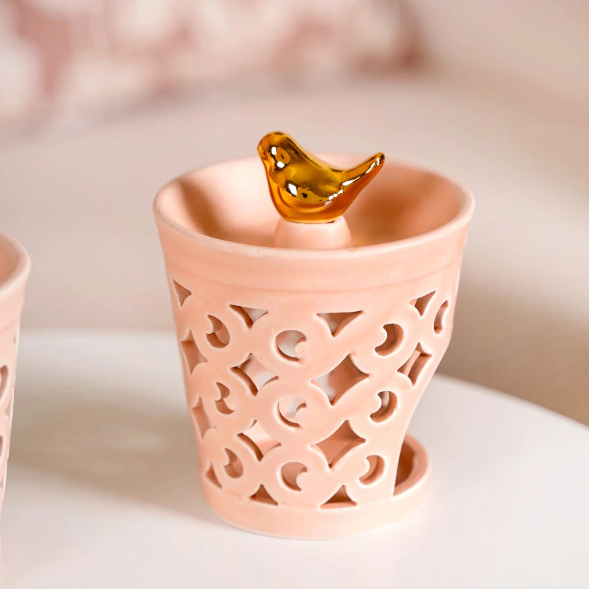 Ceramic Charm Fragrance Diffuser Set Of 2 Peach - Image 3