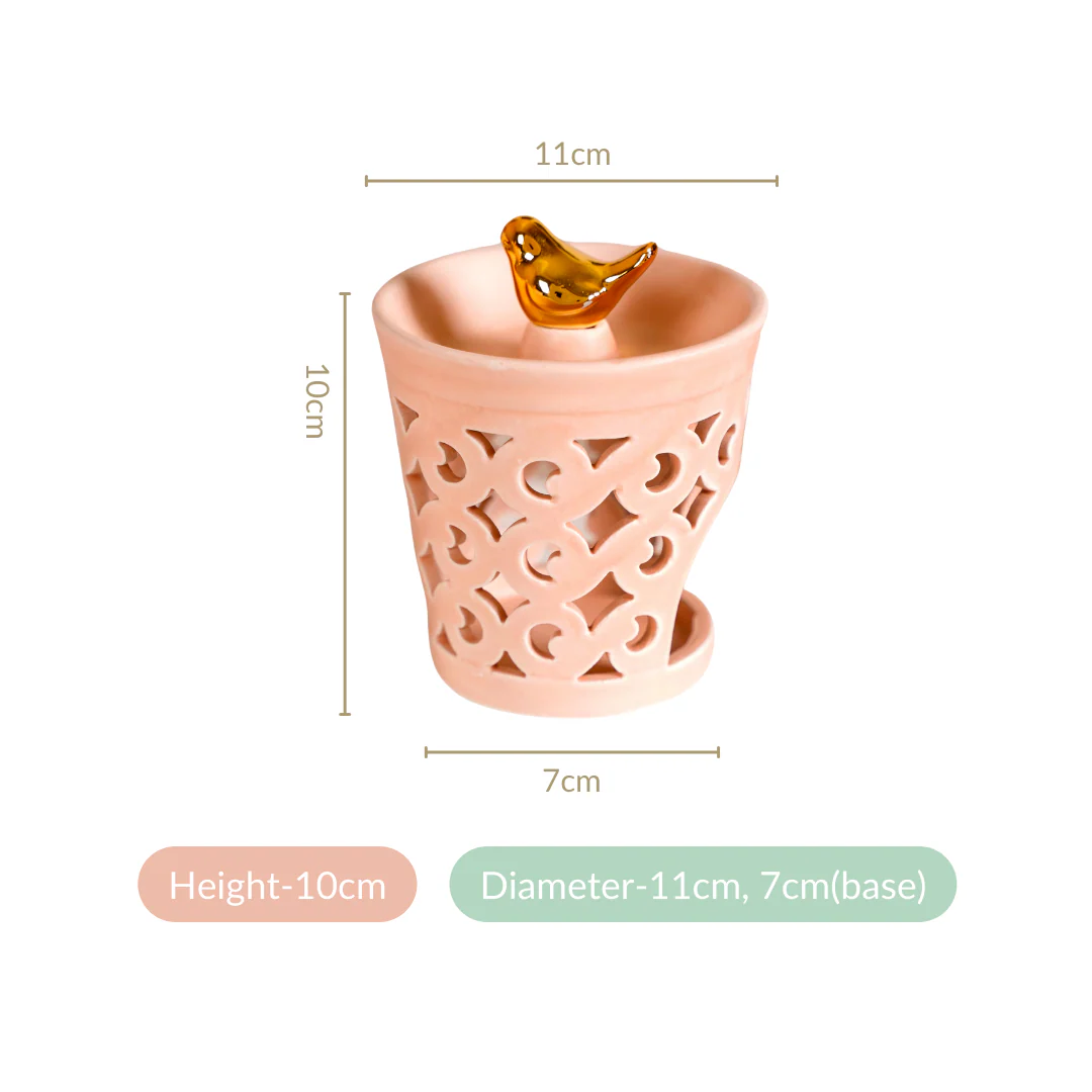 Ceramic Charm Fragrance Diffuser Set Of 2 Peach - Image 5