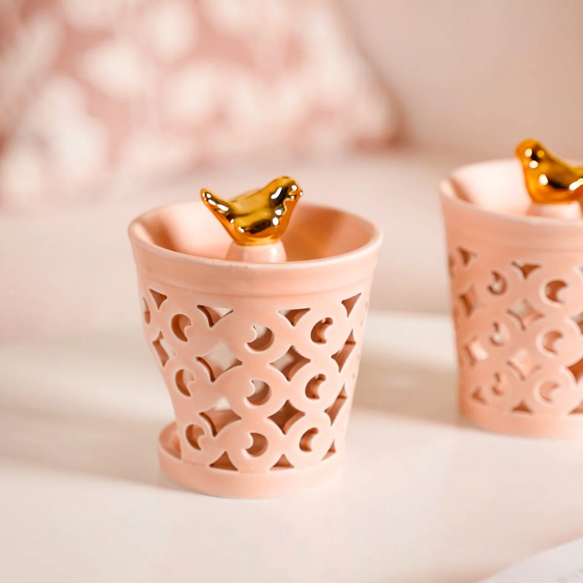 Ceramic Charm Fragrance Diffuser Set Of 2 Peach - Image 8