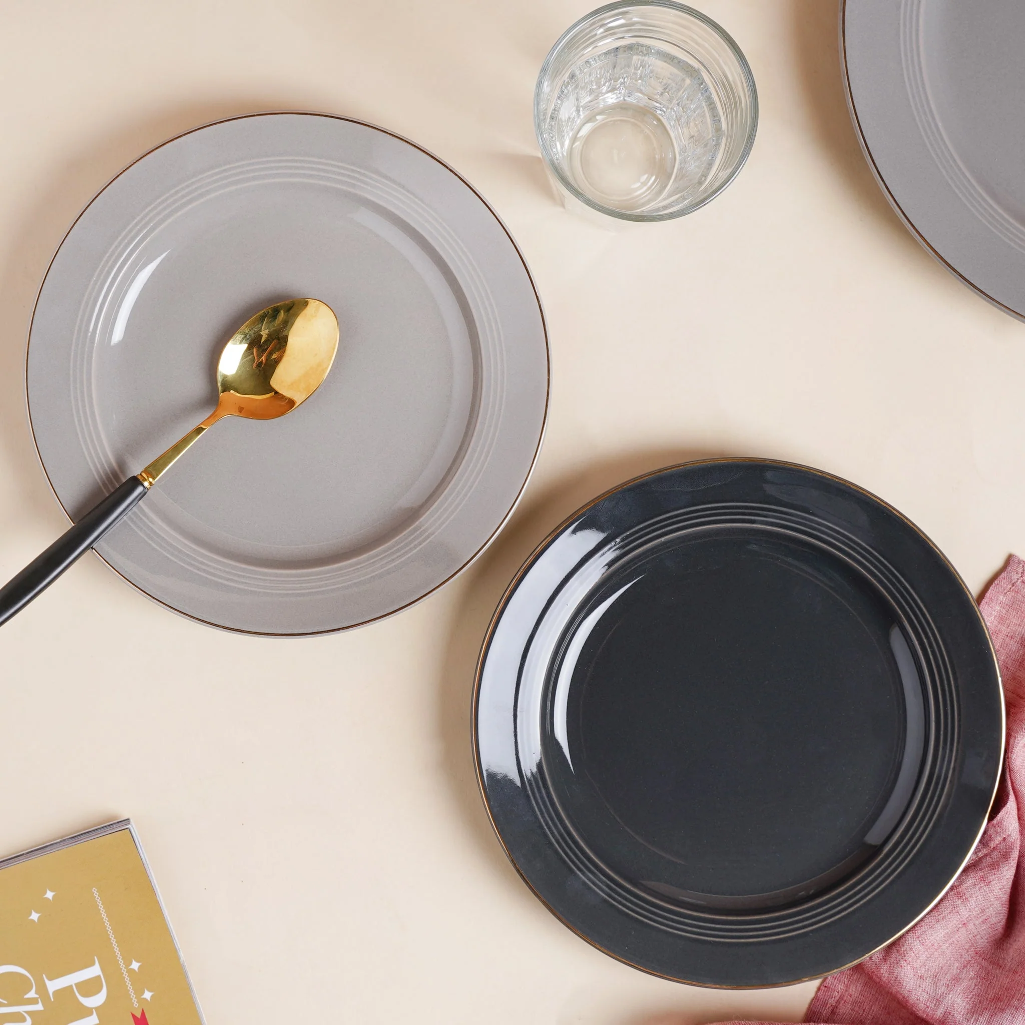 Ceramic Clay Snack Plate Black 8 Inch - Image 5