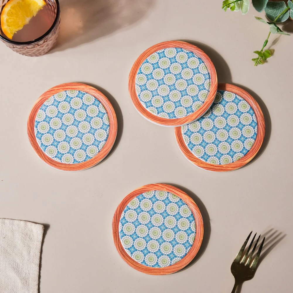 Ceramic Coaster With Cork Base Set of 4 - Image 7