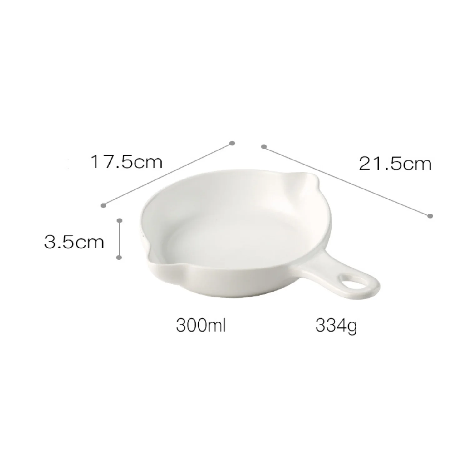 White Ceramic Dish With Handle - Image 7