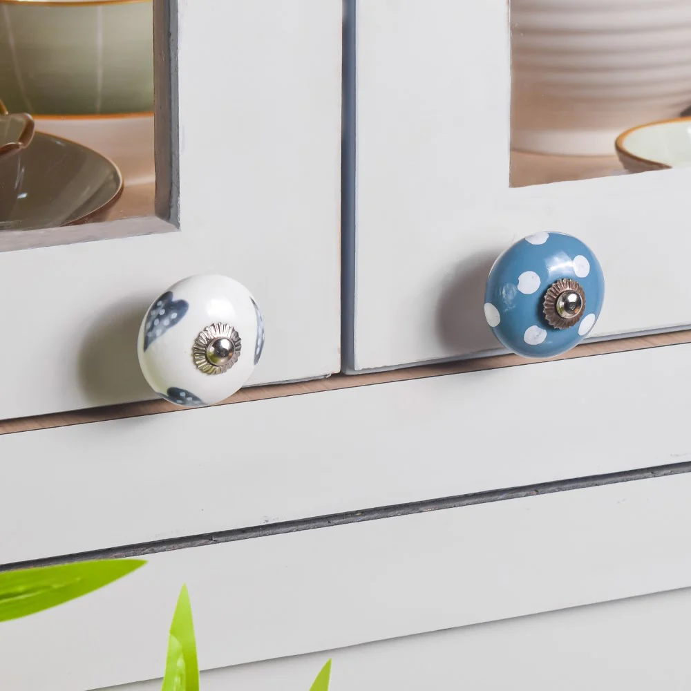 Ceramic Floral Hand Painted Door Knobs Set Of 8 - Image 6