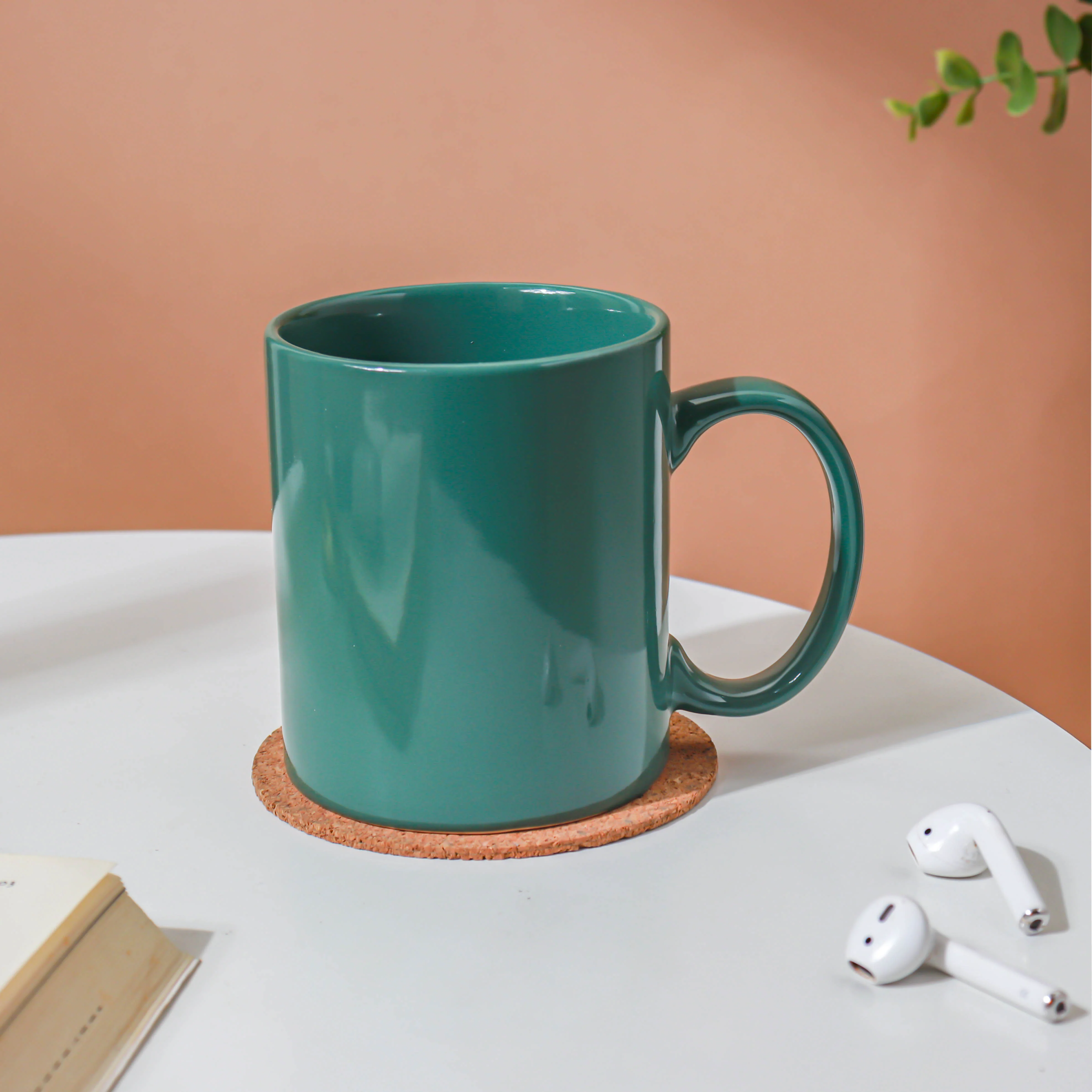 Ceramic Green Coffee Mug - Image 4