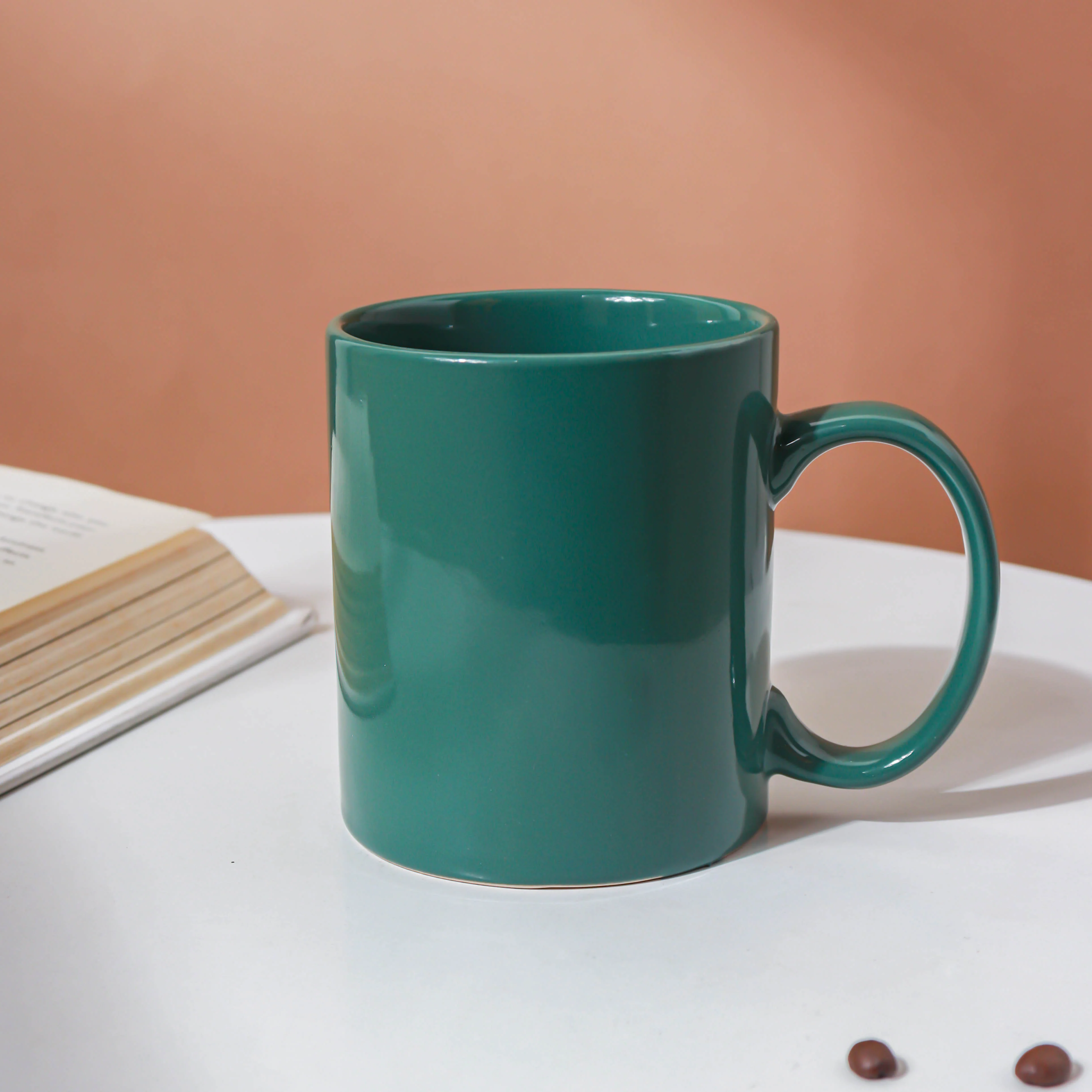 Ceramic Green Coffee Mug - Image 8