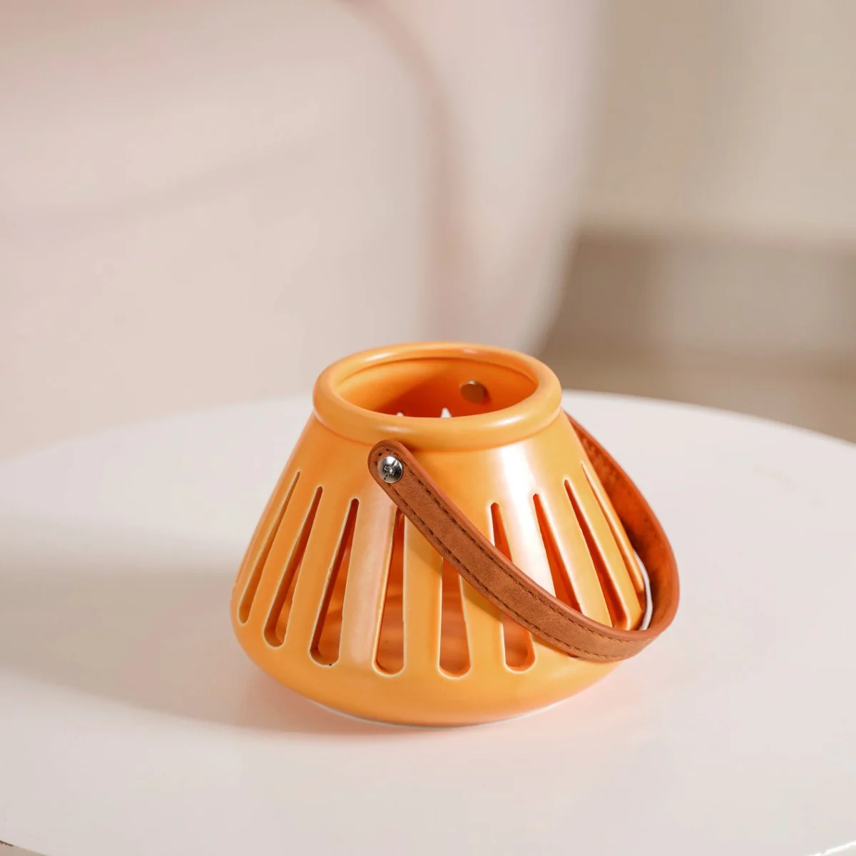 Ceramic Lantern With Handle Set of 2 - Image 8