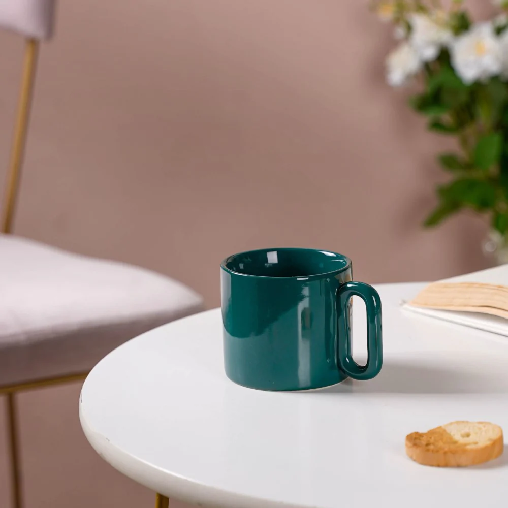 Ceramic Mug Green 220ml - Image 6