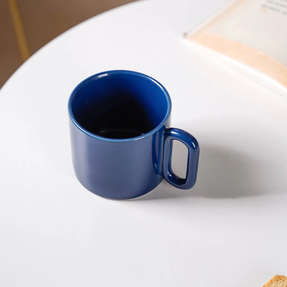 Ceramic Mug Navy Blue 220ml - Image 3