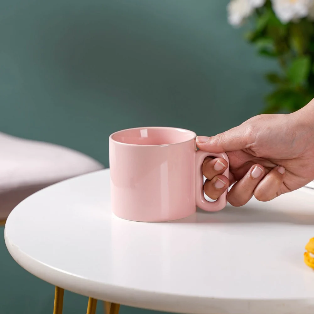 Ceramic Mug Pink 220ml - Image 2