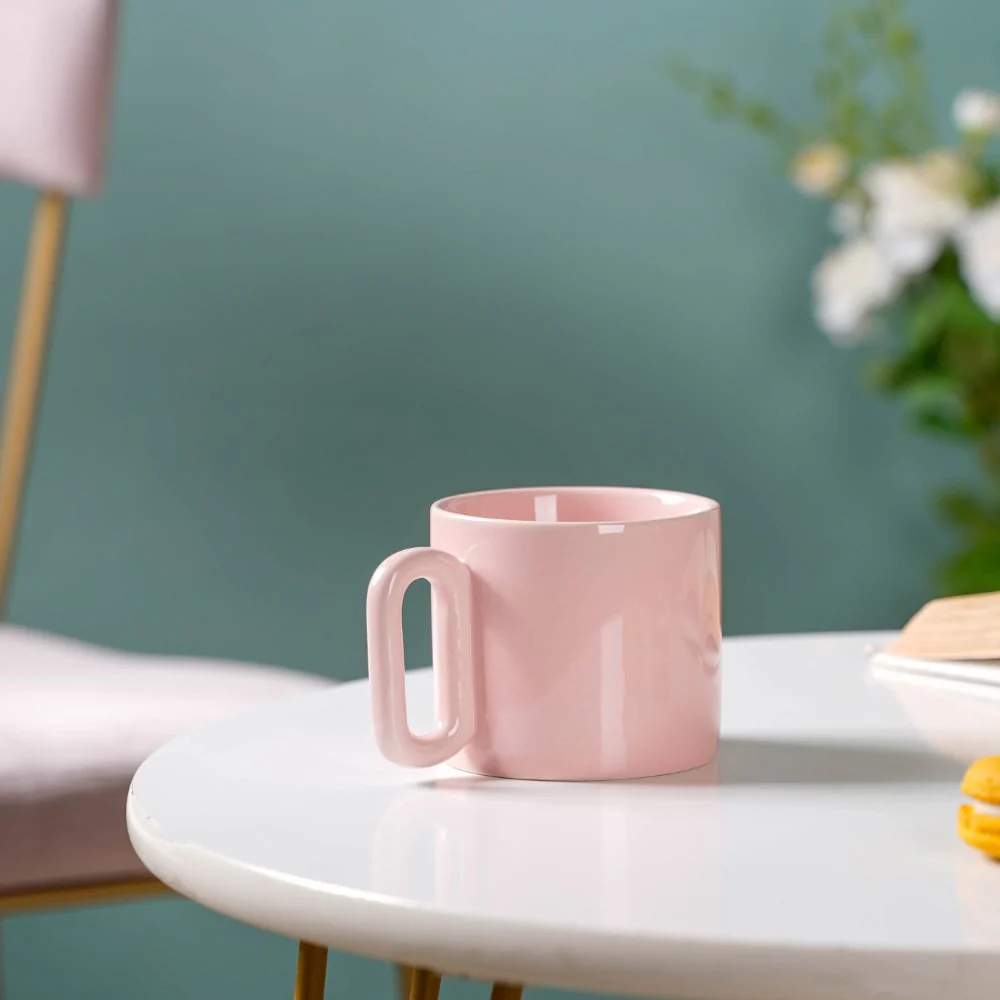 Ceramic Mug Pink 220ml - Image 5