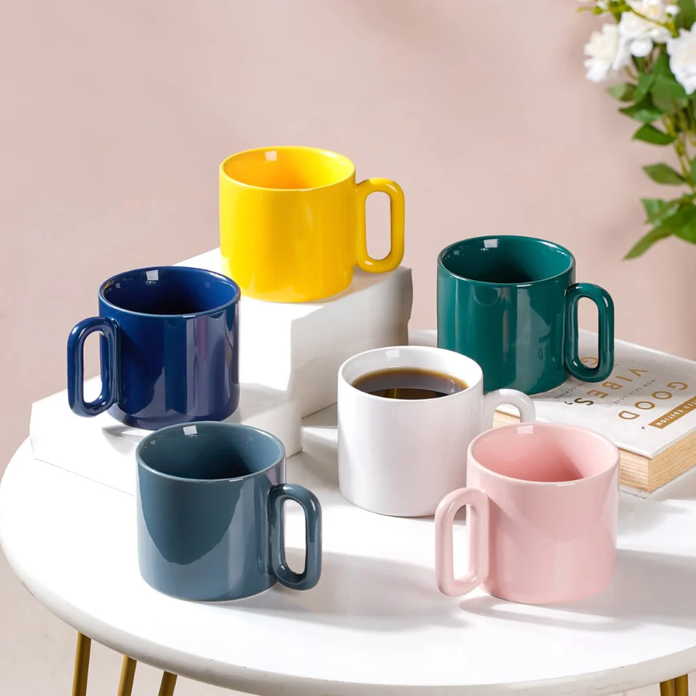 Ceramic Mug Steel Blue 220ml - Image 9
