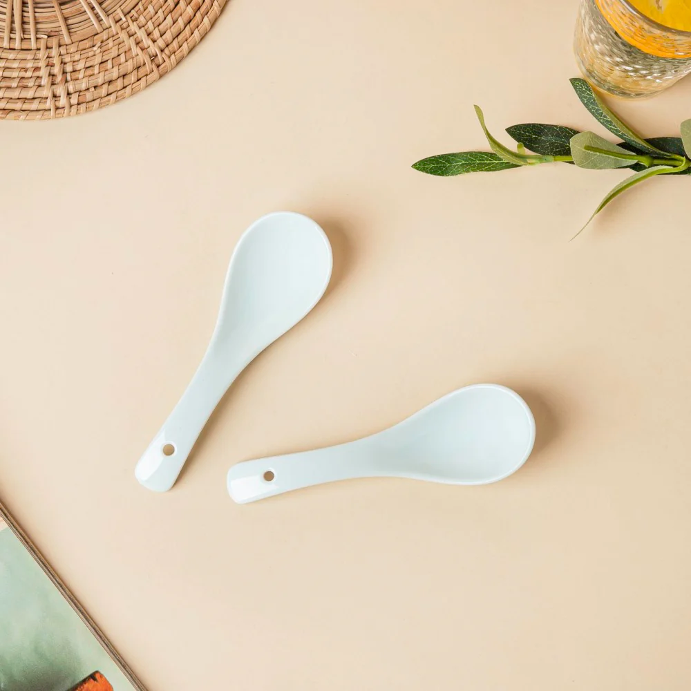 Ceramic Soup Spoon Mint Green Set of 2 - Image 3