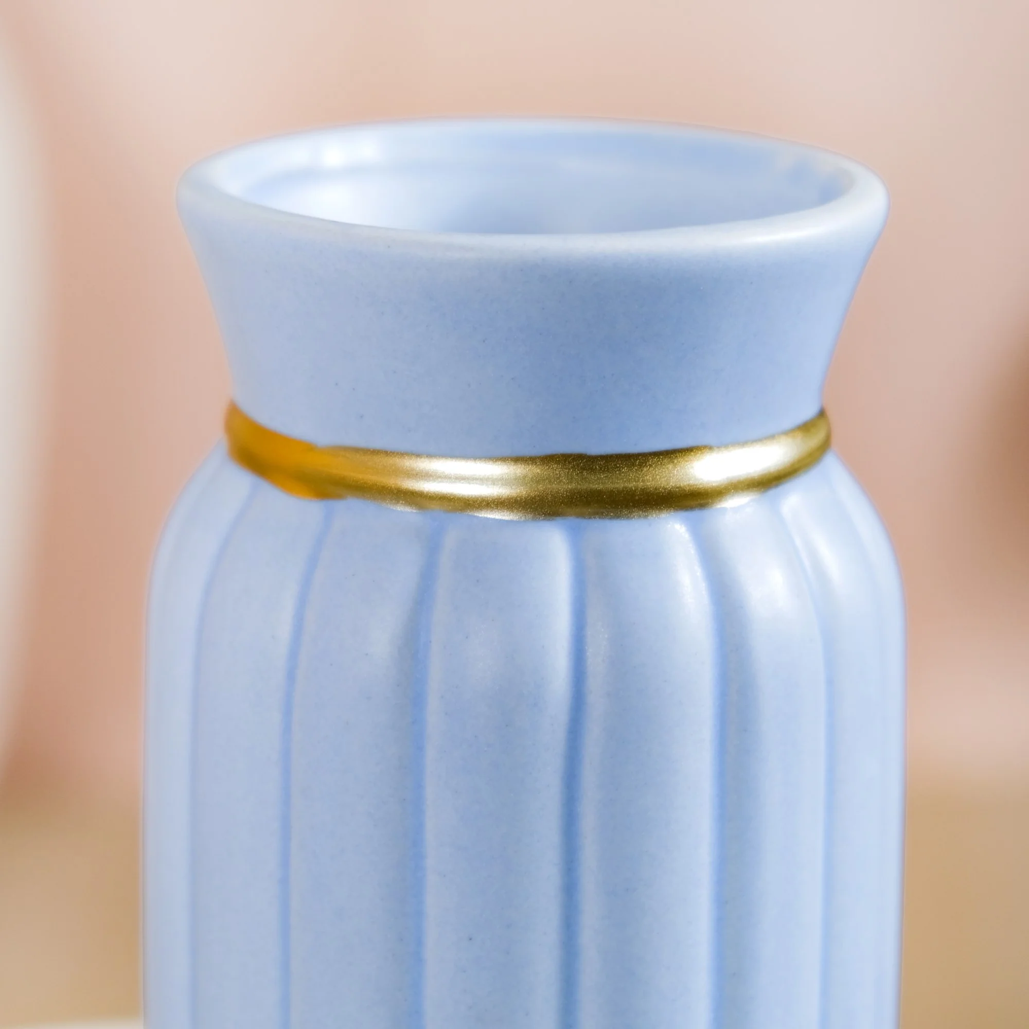 Ceramic Vase Vintage Style Pastel Blue - Image 7