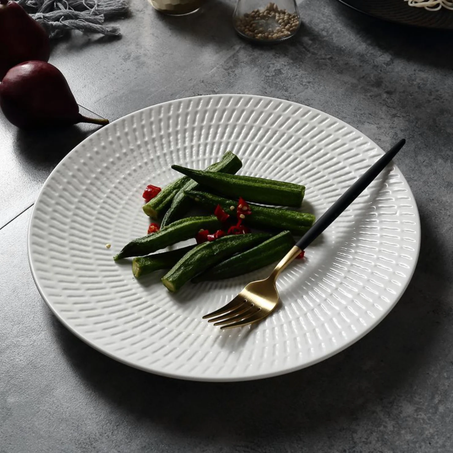 Ceramic White Dinner Plate - Image 5